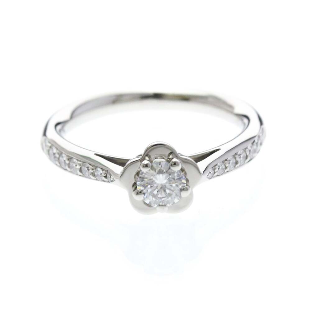 Chanel Camellia Ring Platinum With #313809C23B